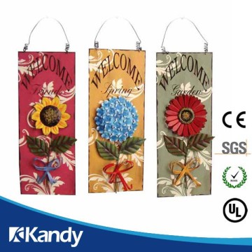 Quality warrant Custom wholesale vintage beautiful flower plaque text
