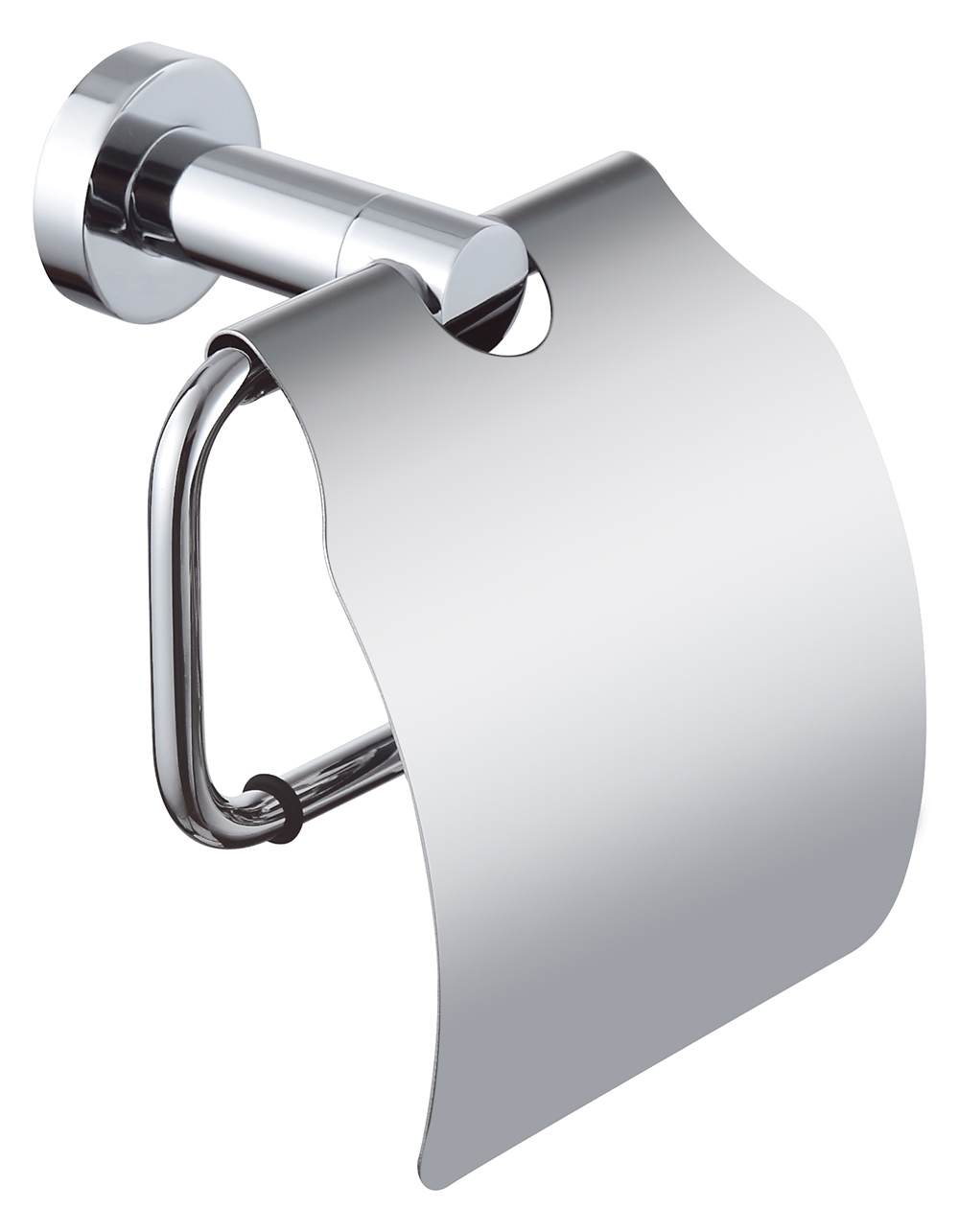 Wall Mount Round Toilet Paper Holder With Cover