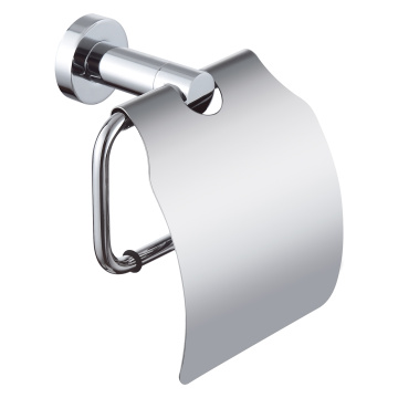 Wall Mount Round Toilet Paper Holder With Cover