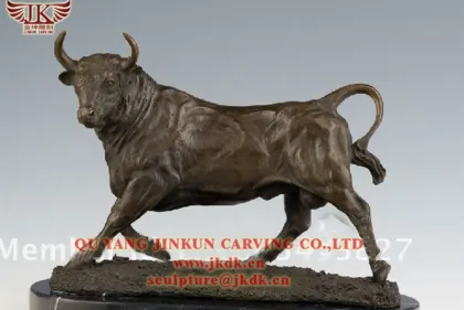Brass sculpture of a cow