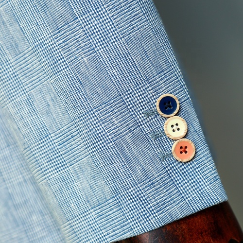 Casual Slim Fit Sky Blue Linen Blazer