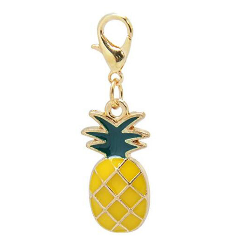 Paialco Enamel Pineapple Fruit Clasp Charms