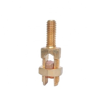 Copper Bonded Earth Rod Clamp with Brass Connector