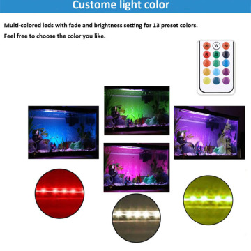 13 sunan renk dalgıç LED akvaryum ışıkları zamanlayıcı ile