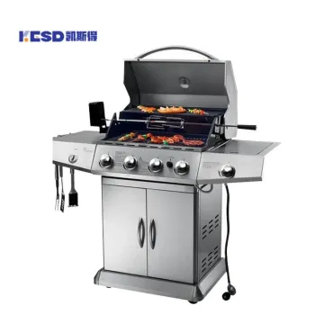 Smokeless Barbecue Grills Stainless Steel Outdoor BBQ Gas Grill 5 Burners Garden European BBQ Grill