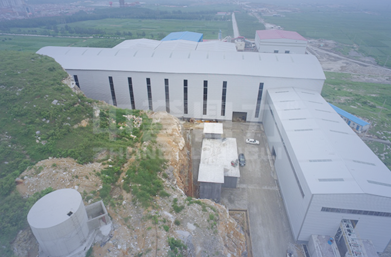 Limestone quarry production line