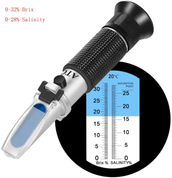 Handheld Brix Meter for New Refractometer Honey Food Beverages Sugar Test ATC Content Meter