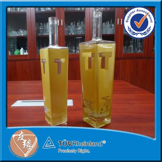 T-shaped Spray Colored Wine Glass Bottle 1litre