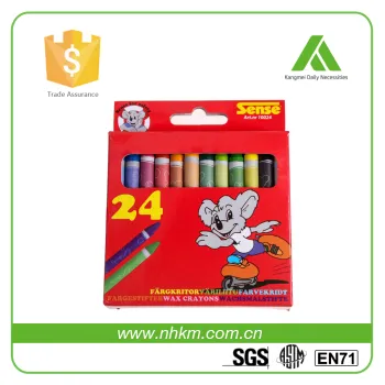 Assorted colors non-toxic EN71 wax crayons