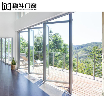 Security Aluminium Vertical Folding Door