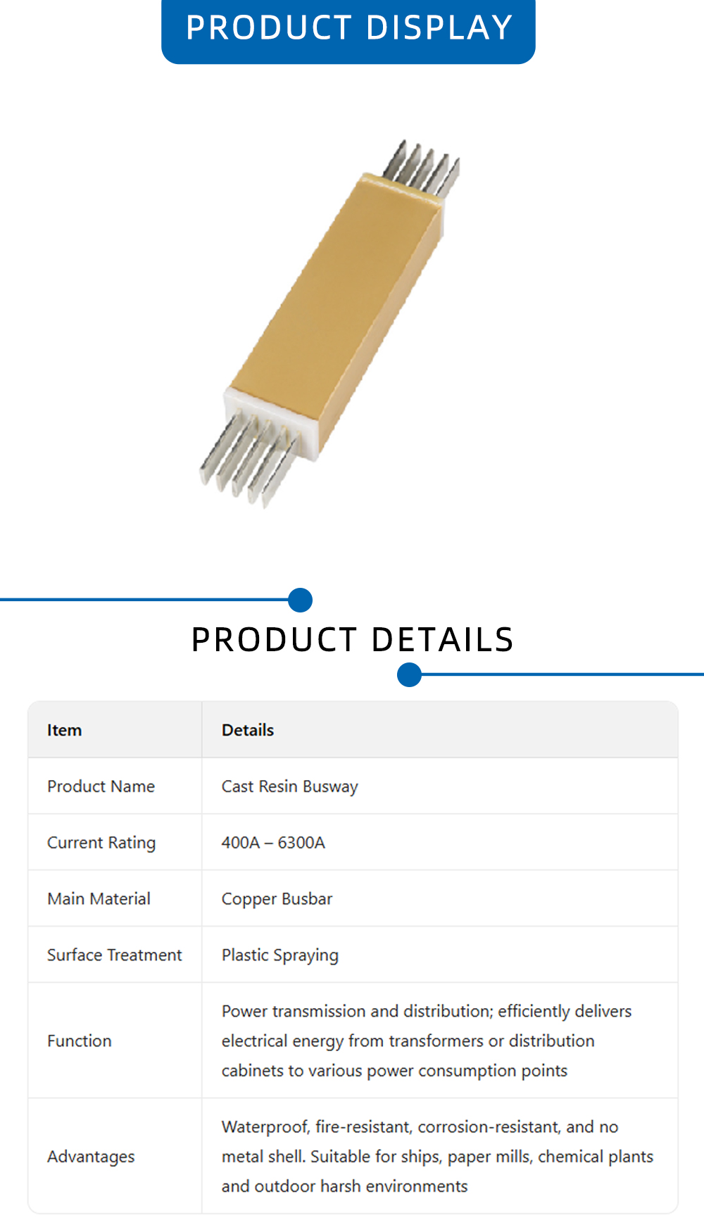 High-Insulation Resin Cast Bus Duct X