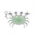 Natural Stone Crab Charm Pendant Gemstone Quartz Crab Pendants for DIY Jewelry Making