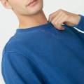 Mens Fashion Cotton Indigo Long Sleeve Pullover Φούτερ