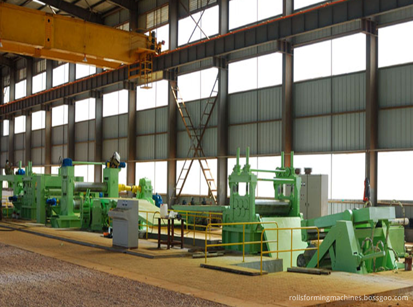 Metal slitting production line