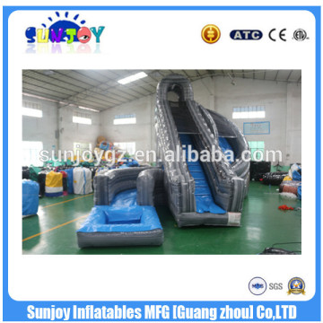 Sunjoy grey gaint cheap inflatable wave water Slide with pool for adult sale