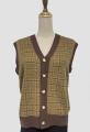 Mäns Pure Cashmere V-Neck Plaid Vest