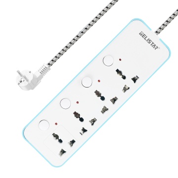 Universal Multi Plug Power Strip - 4 Way Socket Outlet