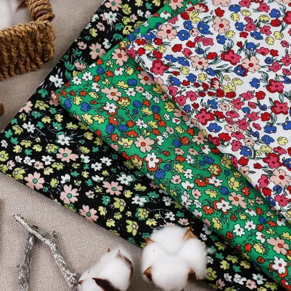 Colorful Liberty London Printed Poplin Cotton Fabric for Dresses: Soft and Breathable Textile