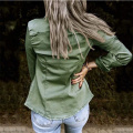 women's mid-length denim jacket