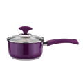 Purple color cookware set pot and saucepan set