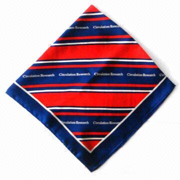 100% Silk Scarf with Stripes/Letters Combination, Customized Designs and Colors are Accepted