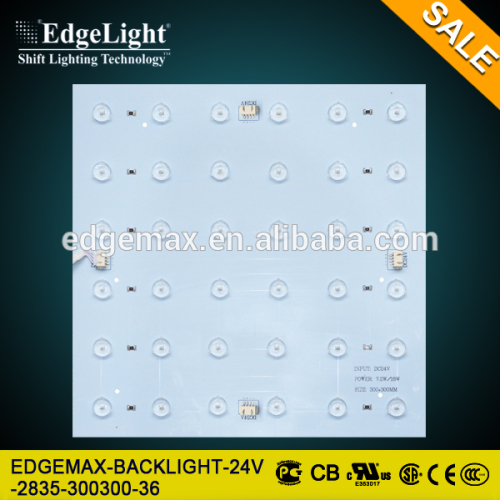 Edgelight Backlight 24V SMD 2835 LED light strip , square module , UL CE ROHS