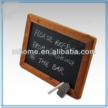 Antique beautiful wooden frame standing kids writing message blackboard