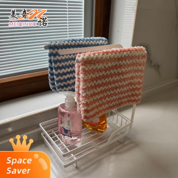 Support de lavage en tissu enduit blanc pour le rangement de la cuisine