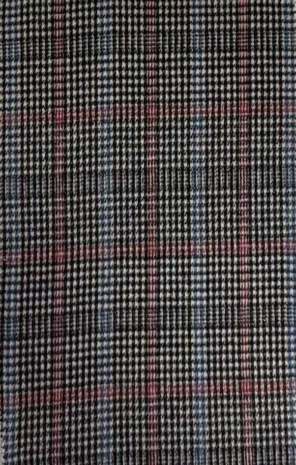 Woven wool plaid fabric