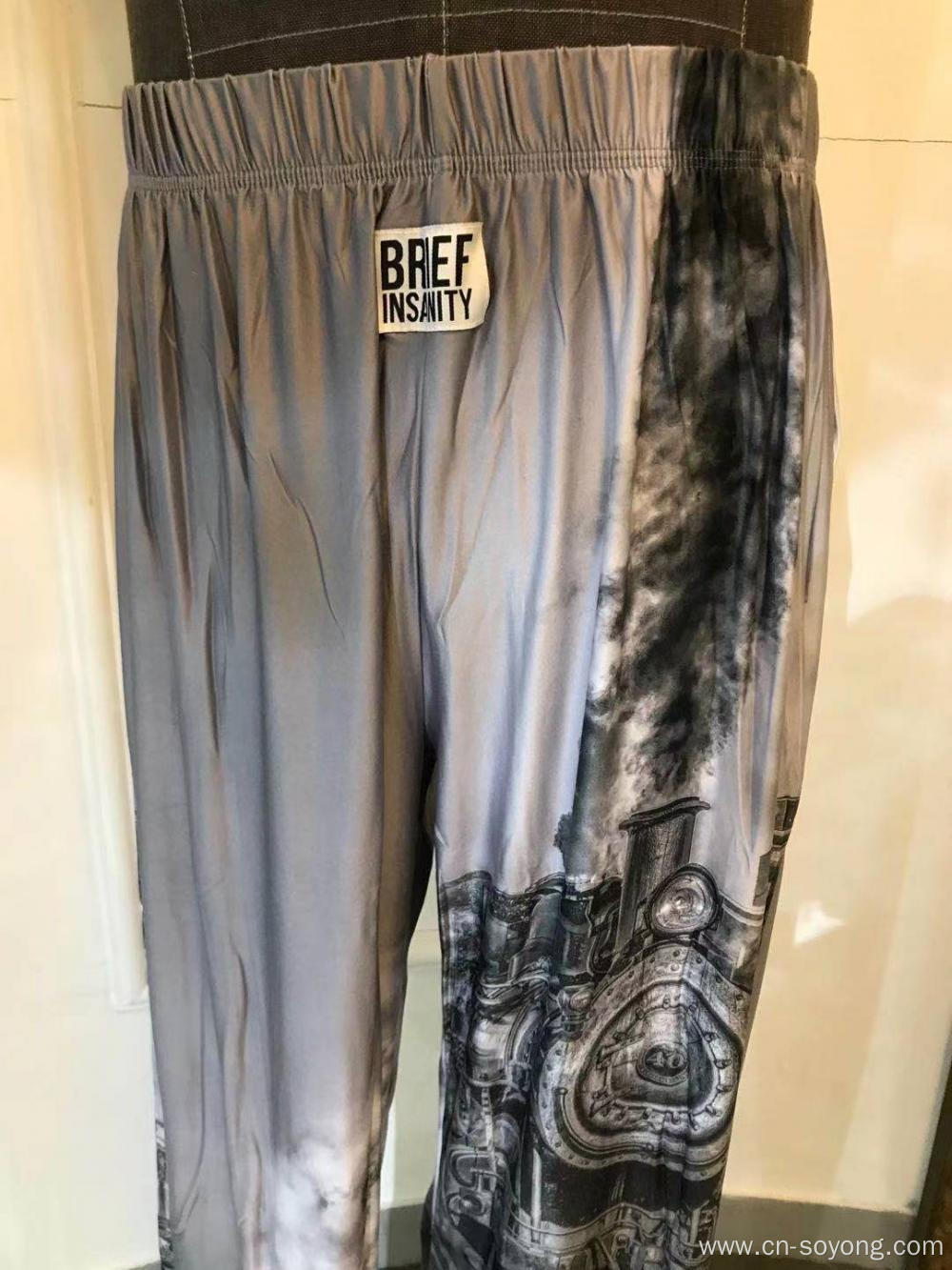 Men's Positioned Printed Lounge Bottom Pants