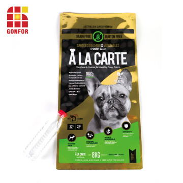 Grands sacs de nourriture de chat de chien de 10 kg sachet refermable de poche