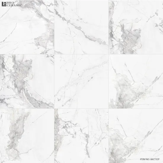Carrara Full Polished and Matt Surface 60x60 Ceramic Floor Tiles for Bathroom