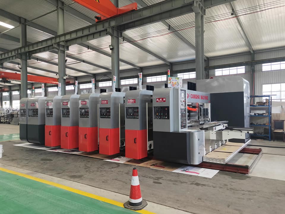 Corrugated paperboard flexo printing slotting machine