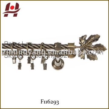 F116293 metal iron aluminium stainless steel brass telescopic aluminum adjustable double pole cap