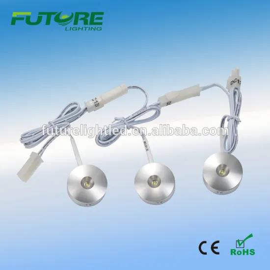 slim 12VDC input 1w led puck lights