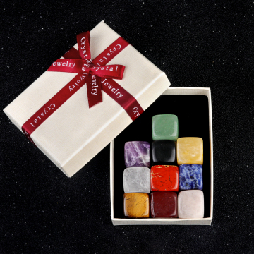 High Quality Natural Loose Gemstone Tumbled Stone Chakra Crystal Gift Set for Healing