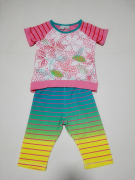 2016 New Sunwing cotton kids girl T shirt + pants Set Outfits summer fall clothing 2-10yrs