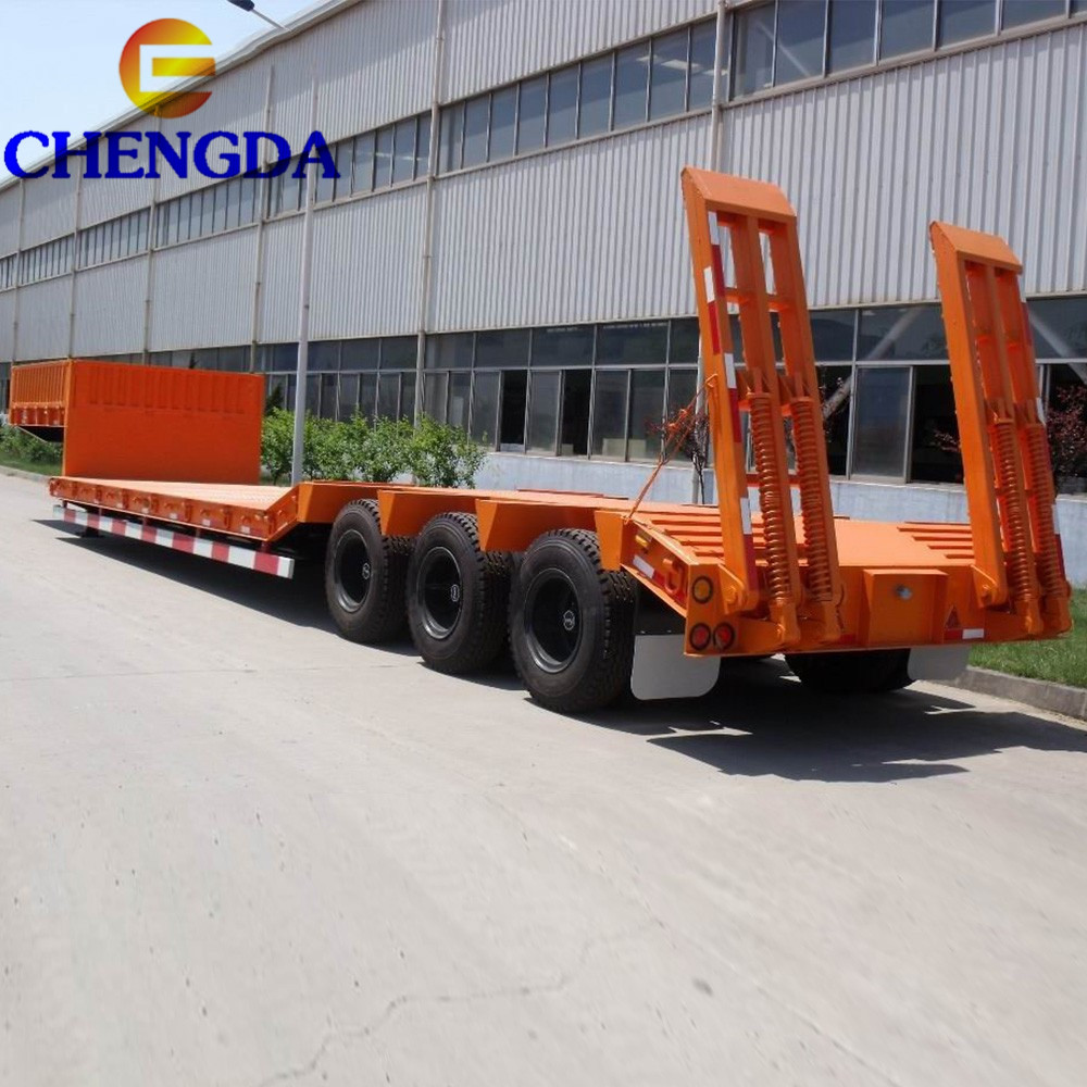 3 axles low bed trailer