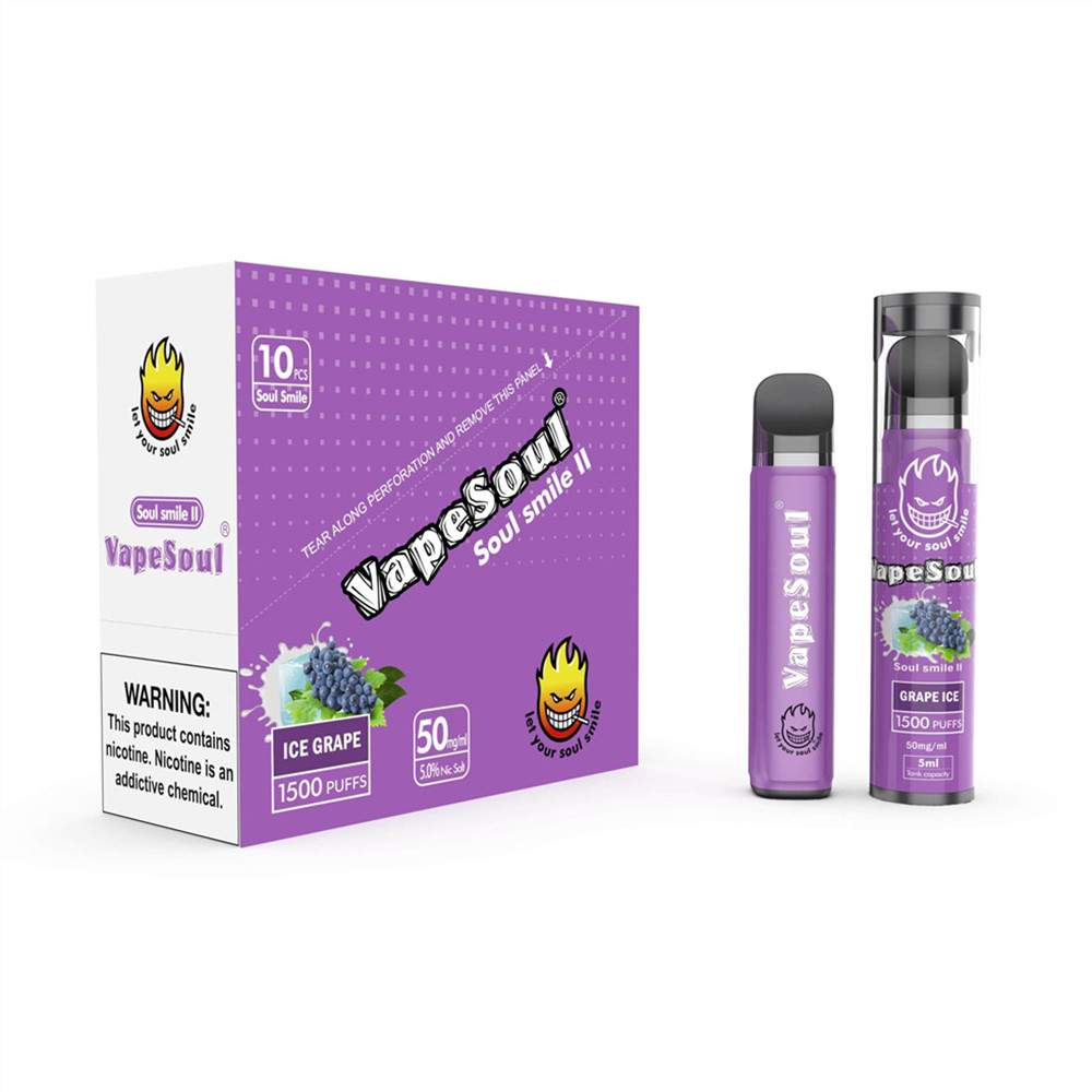 أفضل بائع Vapesoul 1500 Puffs جهاز جراب قابل للتخلص منه