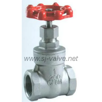 Screwed gate valve