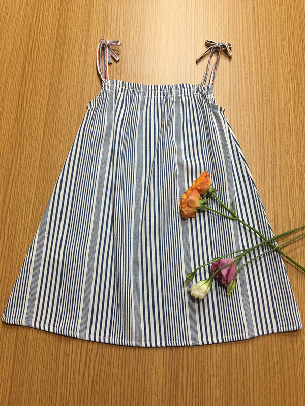 striped grapy girls dress