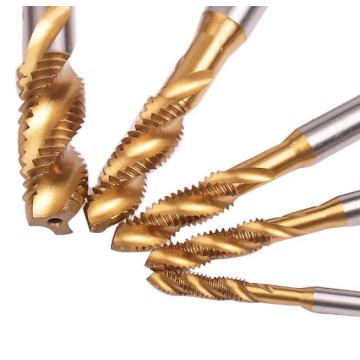 5 PCS Titanium Coated HSS Metric Tap