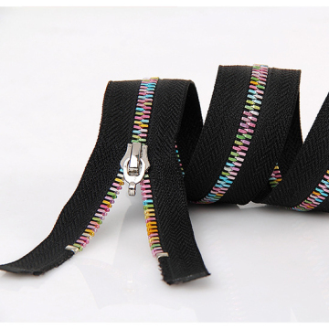 Colorful Rainbow Teeth 5# Metal Zipper