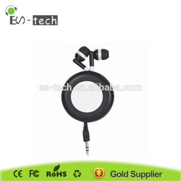 Stereo retractable earphones to gift for mobile phones