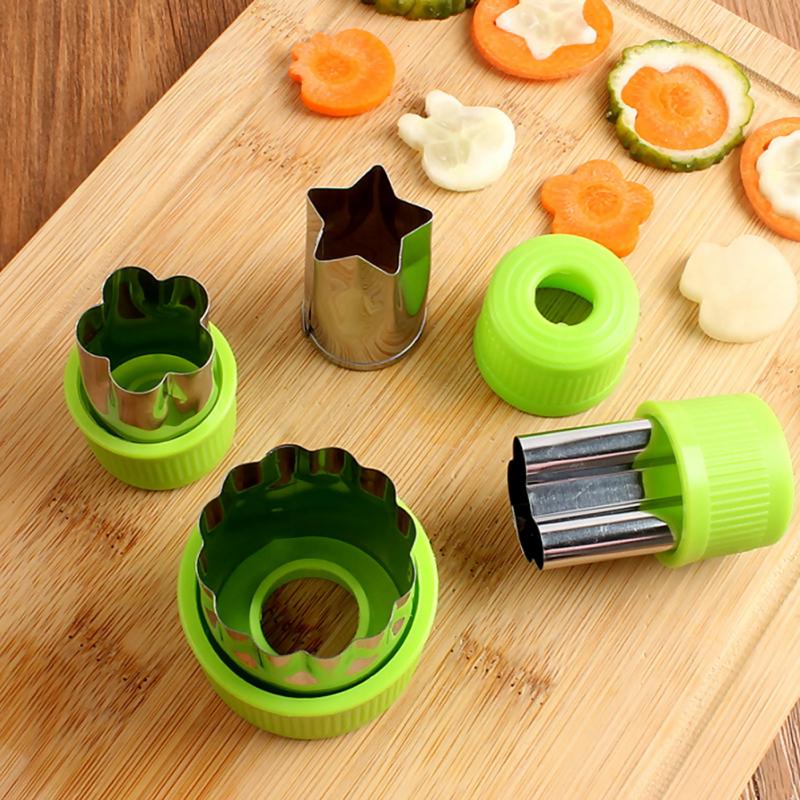 Rice Vegetable Fruit Cutter Mold 8Pcs/set Flowers Cartoon Cutter Mold Stainless Steel Cake Cookie Biscuit Cutting Shape Tools