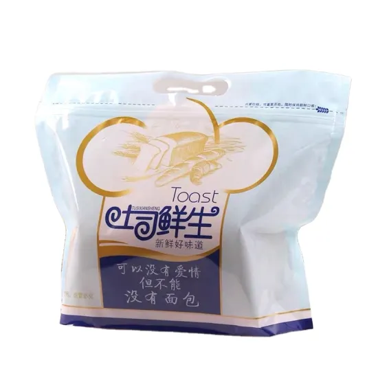 Popular toast bread Paper bag Factory Manufacturer Design Logo Bakery Food Printed