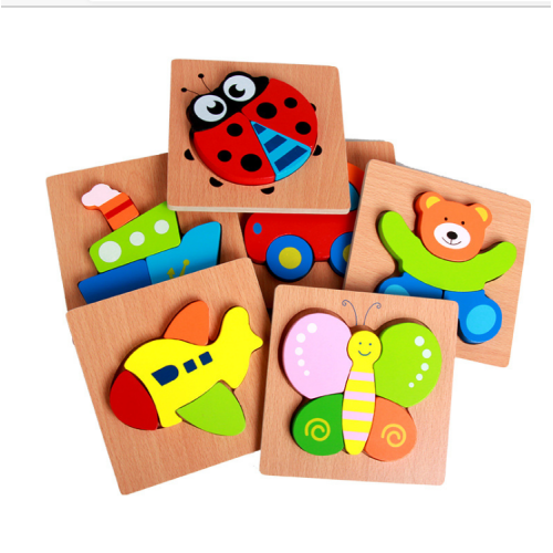 Nuevo diseño Eco-Friendly 3D Cube Puzzle Unisex Wooden Animal Toys para niños