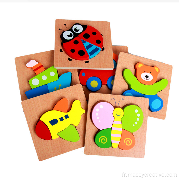 Toys Cube Puzzle Baby Wooden Animal Puzzle