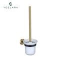 Black 304 Stainless Steel Toilet Cleaning Brush Set with Holder and Optional Silicone Brush Head