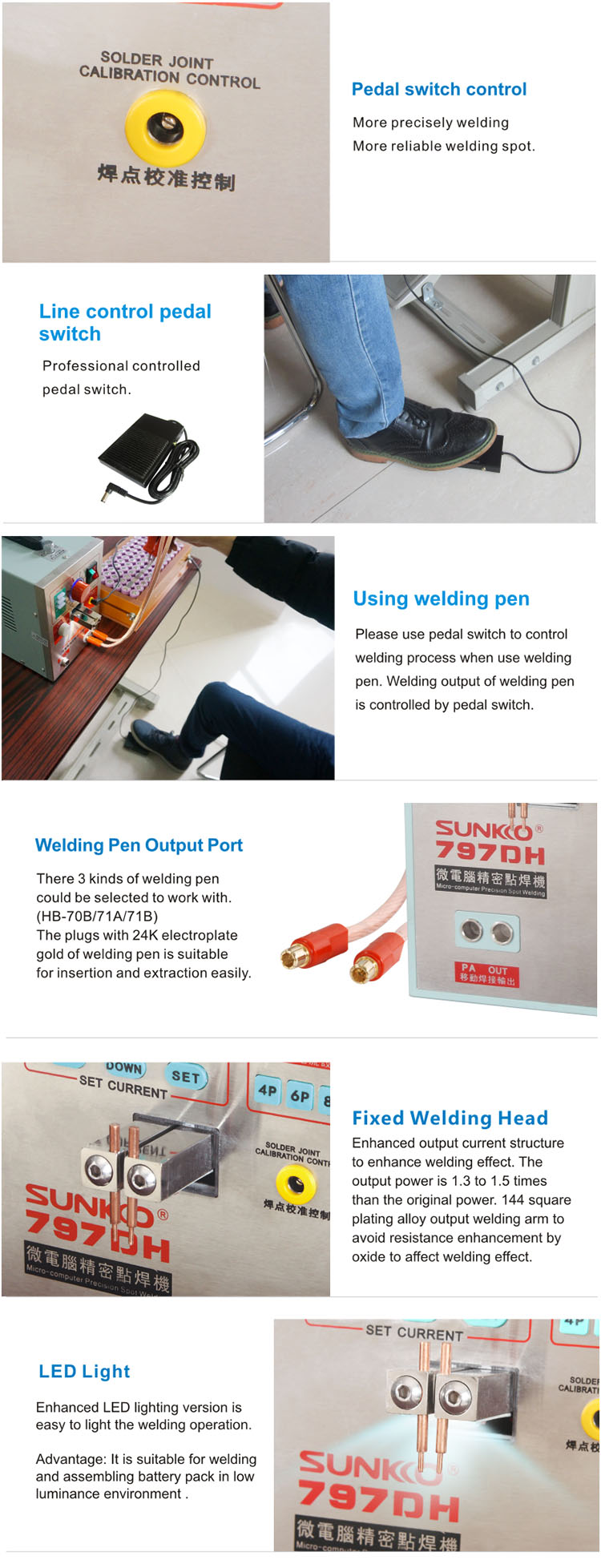 Sunkko 797dh 18650 Battery Spot Welding Machine 3.8kw High Power Spot